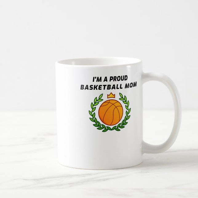 Caneca De Café Sou uma mãe de basquete orgulhosa (Direita)
