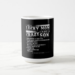 Caneca De Café Sou Uma Mãe Sortuda, Tenho Uma Ideia De Filho Lou