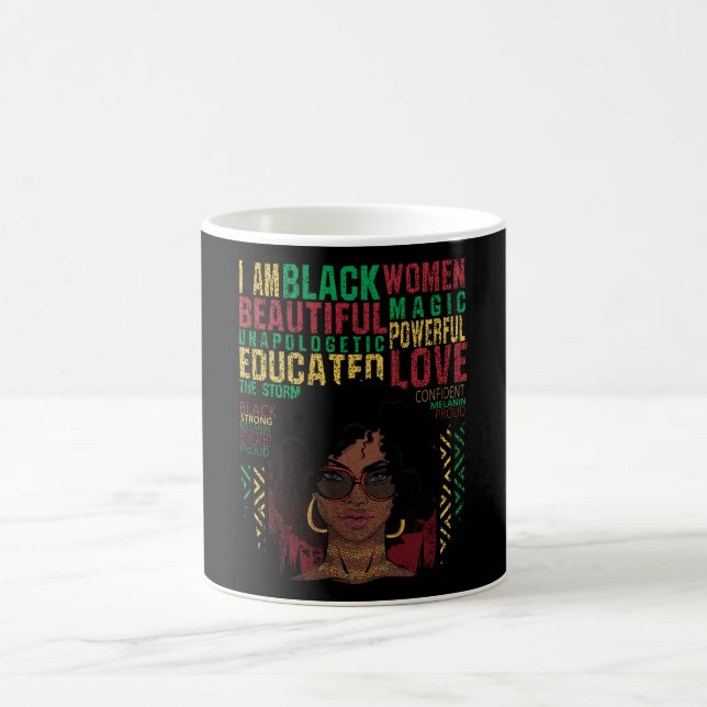 Caneca De Café Sou Uma Mulher Negra Linda E Poderosa História Neg (Centro)