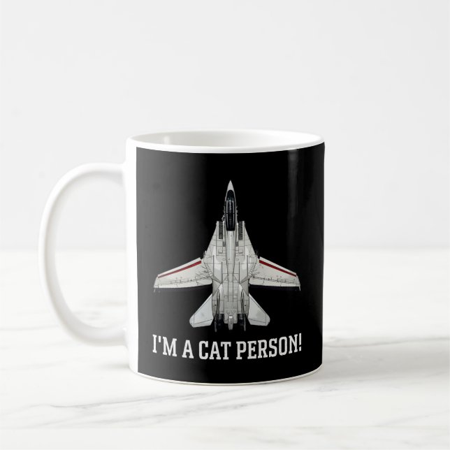 Caneca De Café Sou Uma Pessoa Gato F-14 Tomcat (Esquerda)
