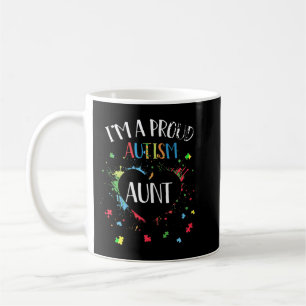 Caneca De Café Sou uma Tia Autismo Orgulhosa Tia Autismo Camiseta