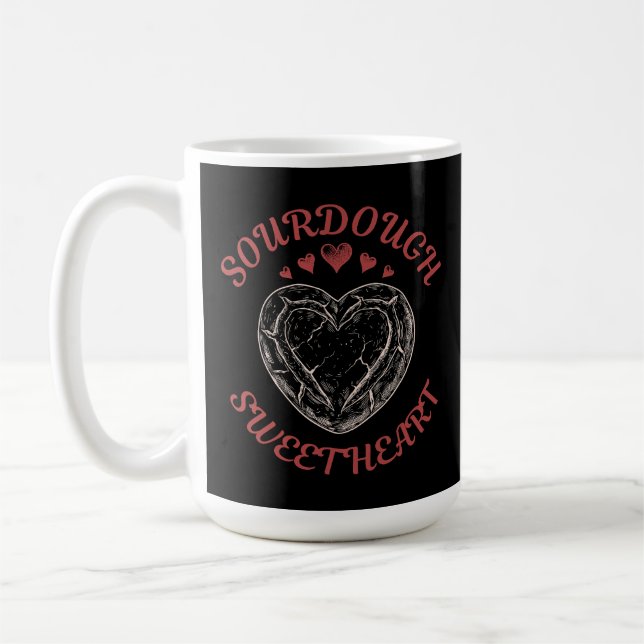 Caneca De Café Sourdough Sweetheart – Funny Valentine Pun Gift (Esquerda)