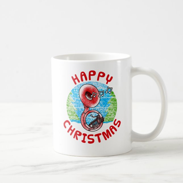 Caneca De Café Sousaphone Christmas Brass Musical Teacher (Direita)