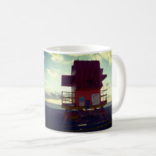 Caneca De Café South Beach, Miami Lifeguard Stand (Resgate do Oce