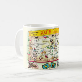 Caneca De Café South Dakota Map Mug