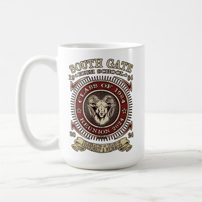 Caneca De Café South Gate Rams Beefez Mug 15oz. (Esquerda)
