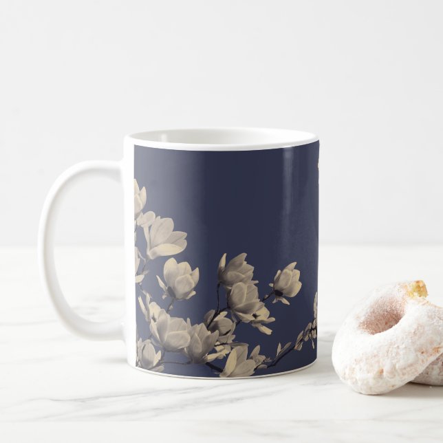 Caneca De Café Southern Magnolias & Midnight Blue (Com Donut)