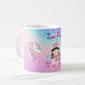 Caneca De Café Souvenir da Festa de aniversário 5 da Unicórnio