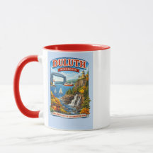 Caneca de Café Souvenir de Duluth, Minnesota North
