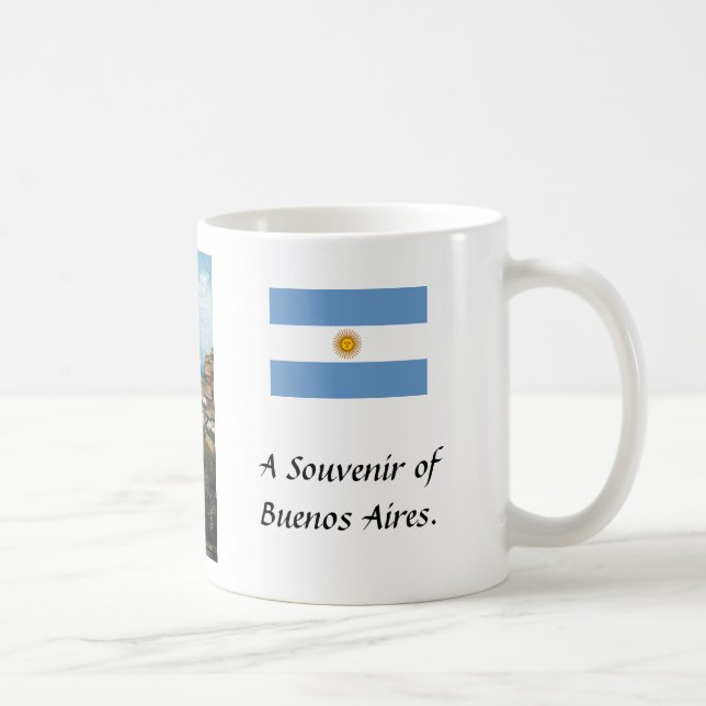 Caneca De Café Souvenir Mug - Buenos Aires, Argentina. (Direita)