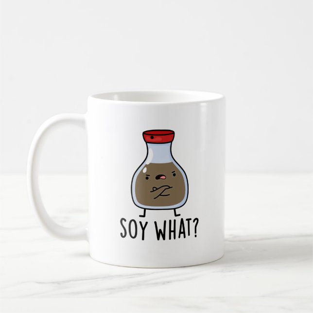 Caneca De Café Soy Que Engraçado Molho De Soja Pun (Esquerda)