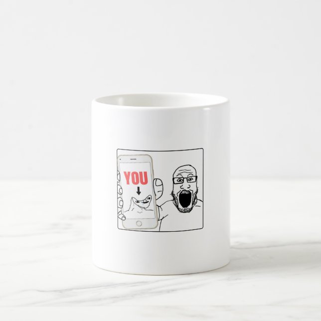Caneca De Café Soyjak Mostra Seu Memória Telefônica (Centro)