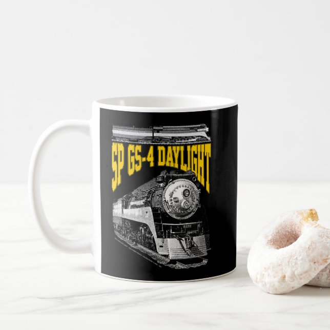 Caneca De Café SP GS-4 Daylight Steam Locomotive. 4449 Train (Com Donut)