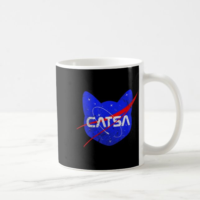 Caneca De Café Space Cat Funny Universe Catsa  (Direita)