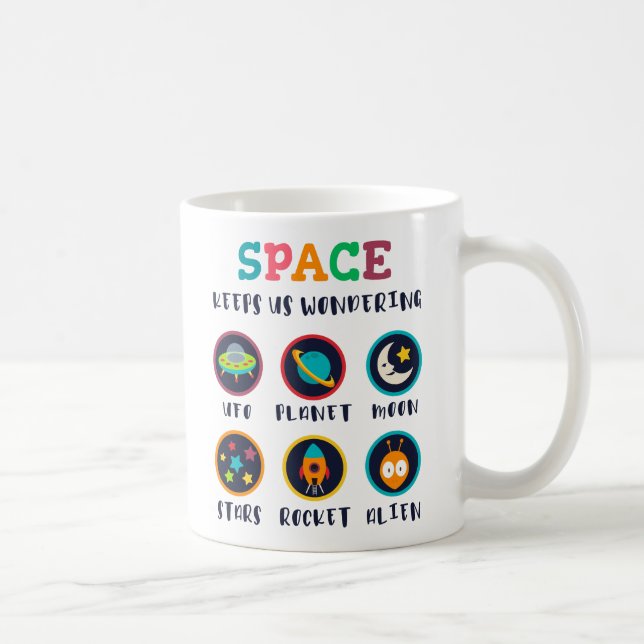Caneca De Café Space keeps us wondering (Direita)