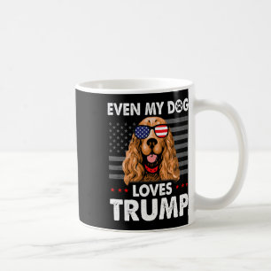 Caneca De Café Spaniel Até Meu Cachorro Adora Trump Engraçado