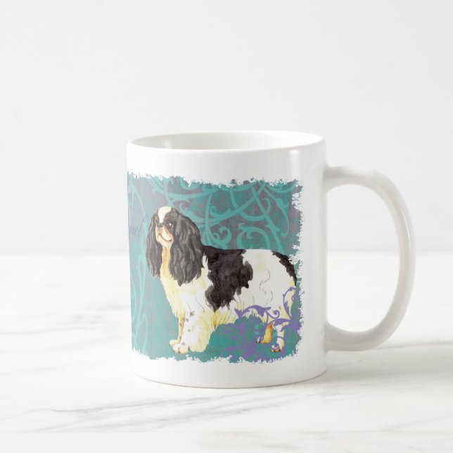 Caneca De Café Spaniel de brinquedo inglês elegante (Direita)