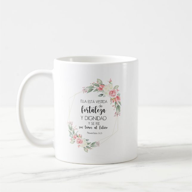 Caneca De Café Spanish bible verse Taza (Esquerda)