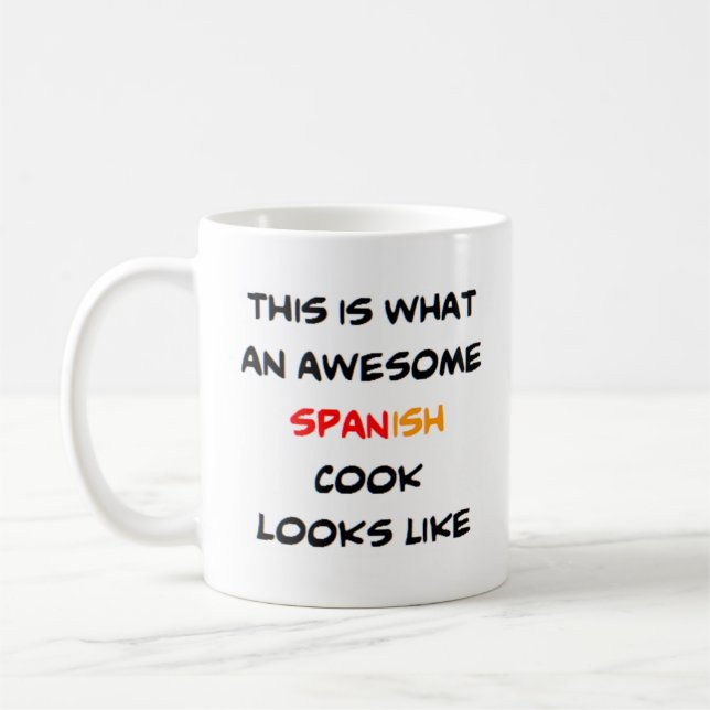Caneca De Café spanish cook, awesome (Esquerda)