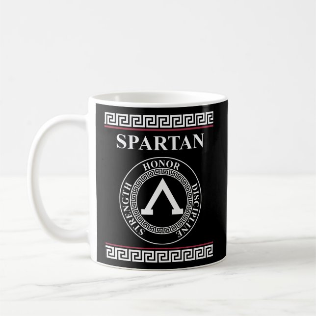 Caneca De Café Spartan Ancian Grécia Symbol Of Sparta (Esquerda)