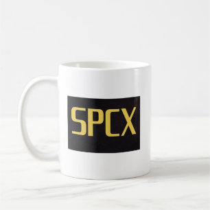 Caneca De Café SPCX SpaceX IPO Investidor Design Ação Espacial