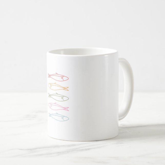 Caneca De Café Specialty Mug logo sardines pour cafés  (Frente Esquerda)