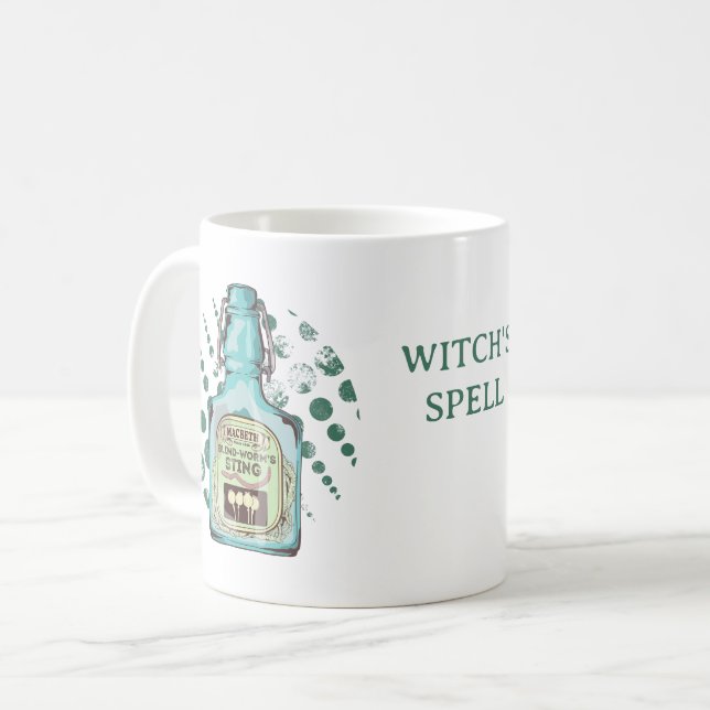 Caneca De Café Spell Macbeth da bruxa (Frente Esquerda)
