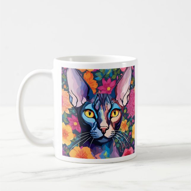 Caneca De Café Sphynx Cat Art  (Esquerda)