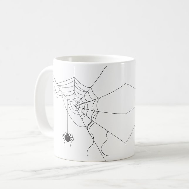 Caneca De Café spider web (Frente Esquerda)