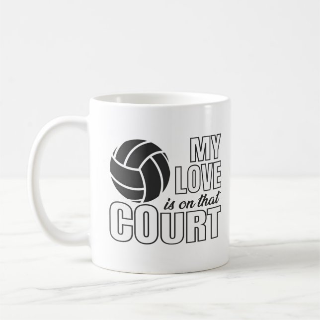Caneca De Café Spike, Kick, Swing! Voleibol, Futebol e Softball (Esquerda)