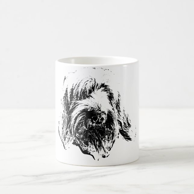 Caneca De Café Spinone Italiano Mug – Ink Dog Headshot (Centro)