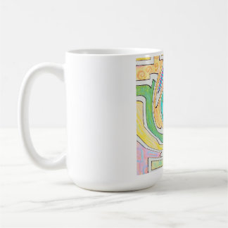 Caneca De Café Spiral Caught in Colorful Maze