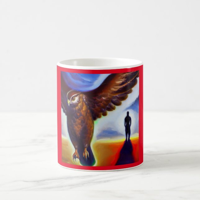 Caneca De Café Spirit Animal Hawk 3 (Centro)