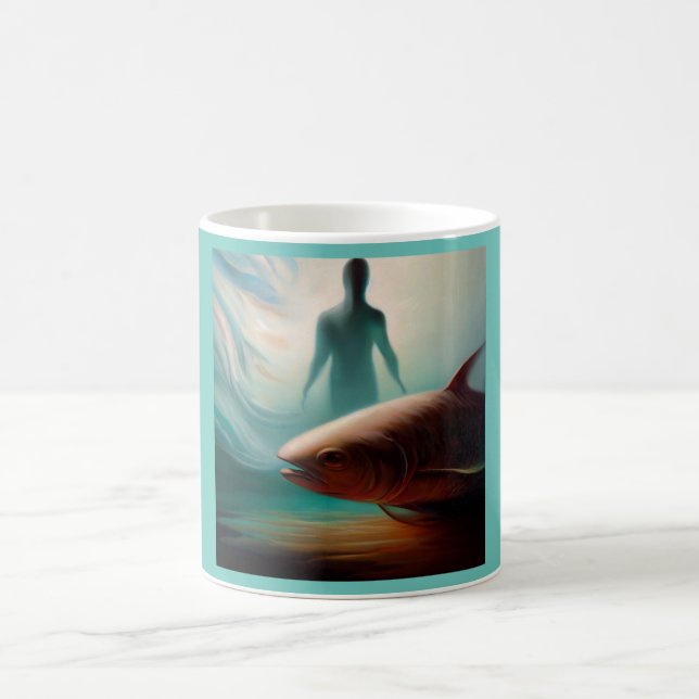 Caneca De Café Spirit Animal Salmon 1 (Centro)