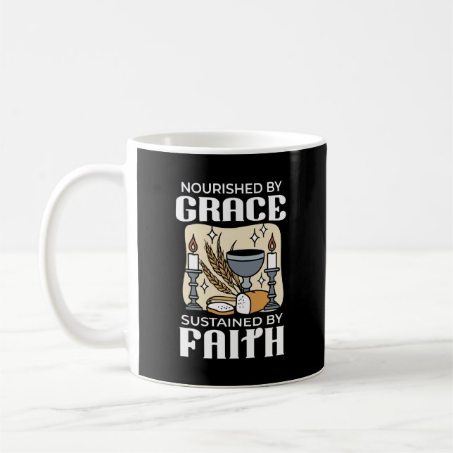 Caneca De Café Spiritual Faith and Grace – Uplifting Christian (Esquerda)