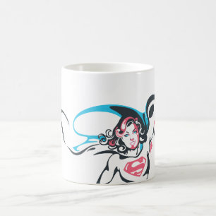 Caneca De Café Splash de Cor da Supergirl 2