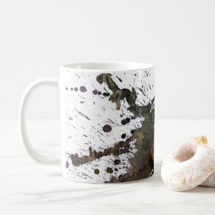 Caneca De Café Splatter abstrato em Brown