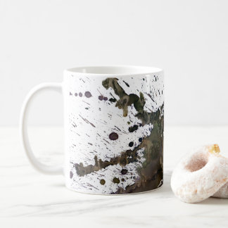 Caneca De Café Splatter abstrato em Brown