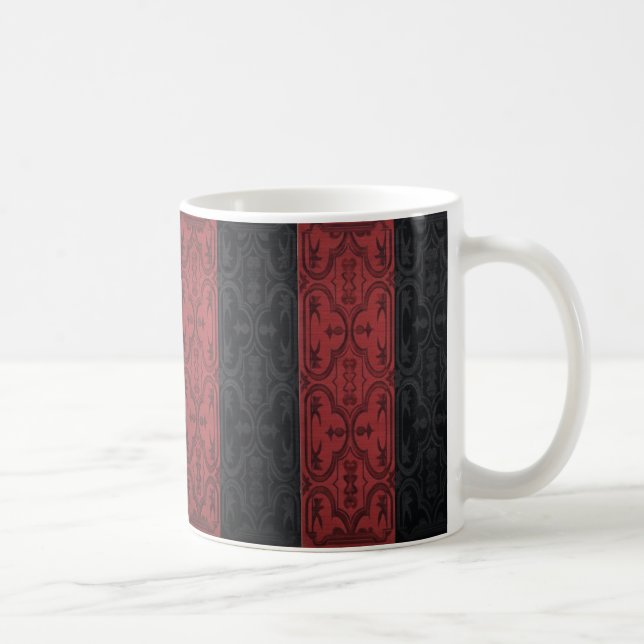 Caneca De Café Split Half Moroccan Rug Pattern (Direita)