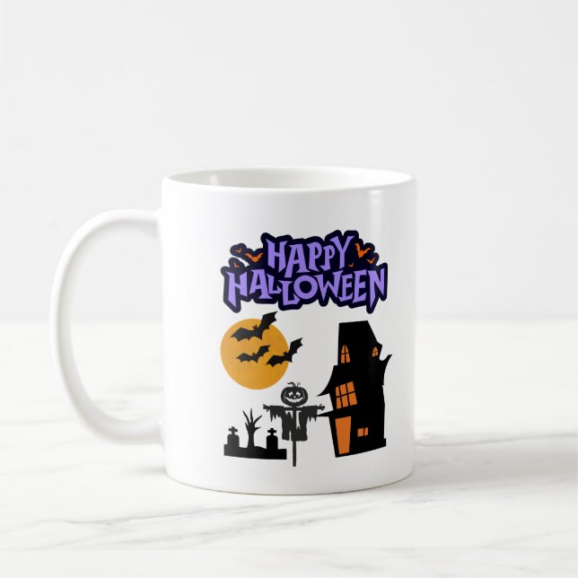 Caneca De Café Spook-tacular Savings on Halloween Gear! (Esquerda)