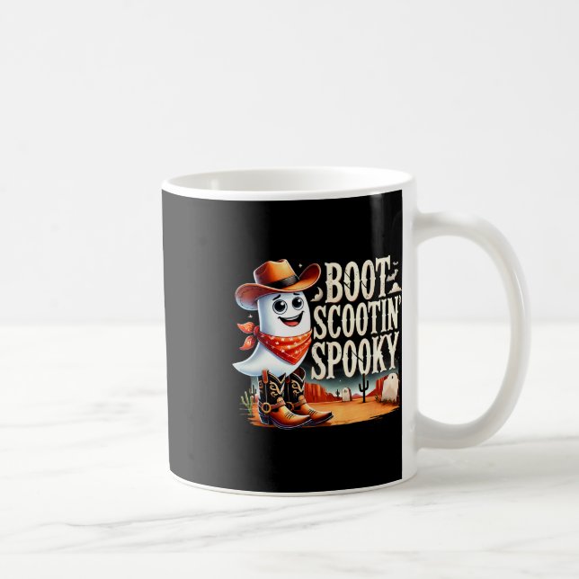 Caneca De Café Spookeen Ghost Cowboy Fantasma Ocidental (Direita)