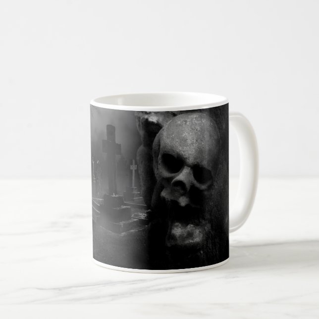 Caneca De Café Spookie Grupy Graveyard, Halloween (Frente Esquerda)