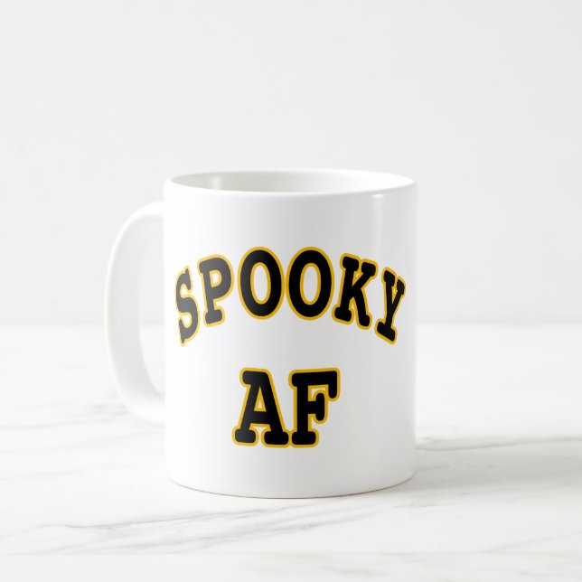 CANECA DE CAFÉ SPOOKY AF- HALLOWEEN UGLY (Frente Esquerda)