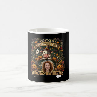 Caneca De Café Spooky Cute Halloween Cow Personalized Party Suite
