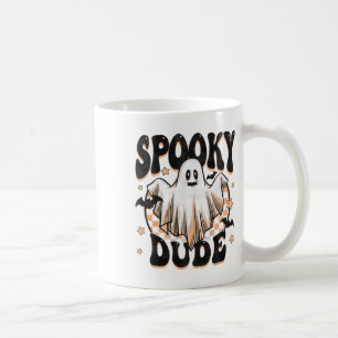 Caneca De Café Spooky Dude Groovy Ghost Halloween Kids Bo