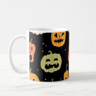 Caneca De Café Spooky Elegance: Arte de Abóbora do Halloween