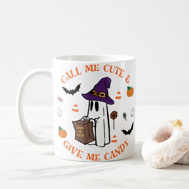Caneca De Café Spooky Ghost Coffee Mug (Com Donut)