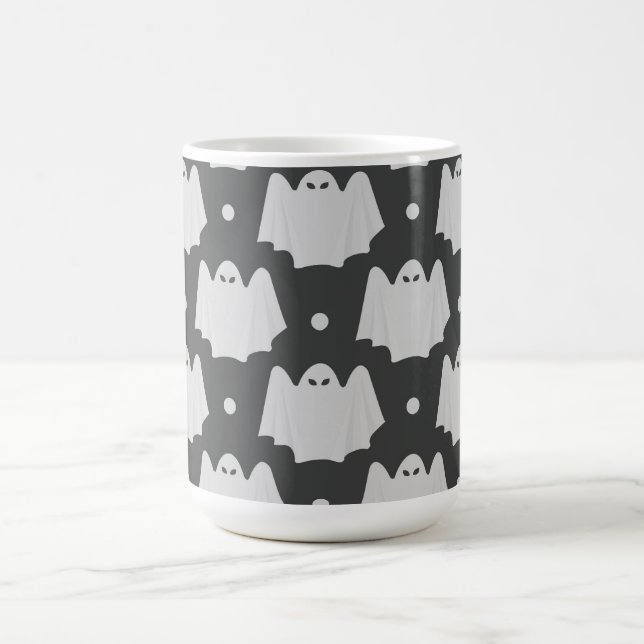 Caneca De Café Spooky Ghost Halloween (Centro)
