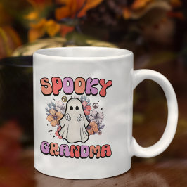 Caneca De Café Spooky Grandma,Funny Halloween Ghost