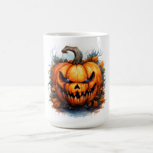 Caneca De Café Spooky Jack-O-Lantern